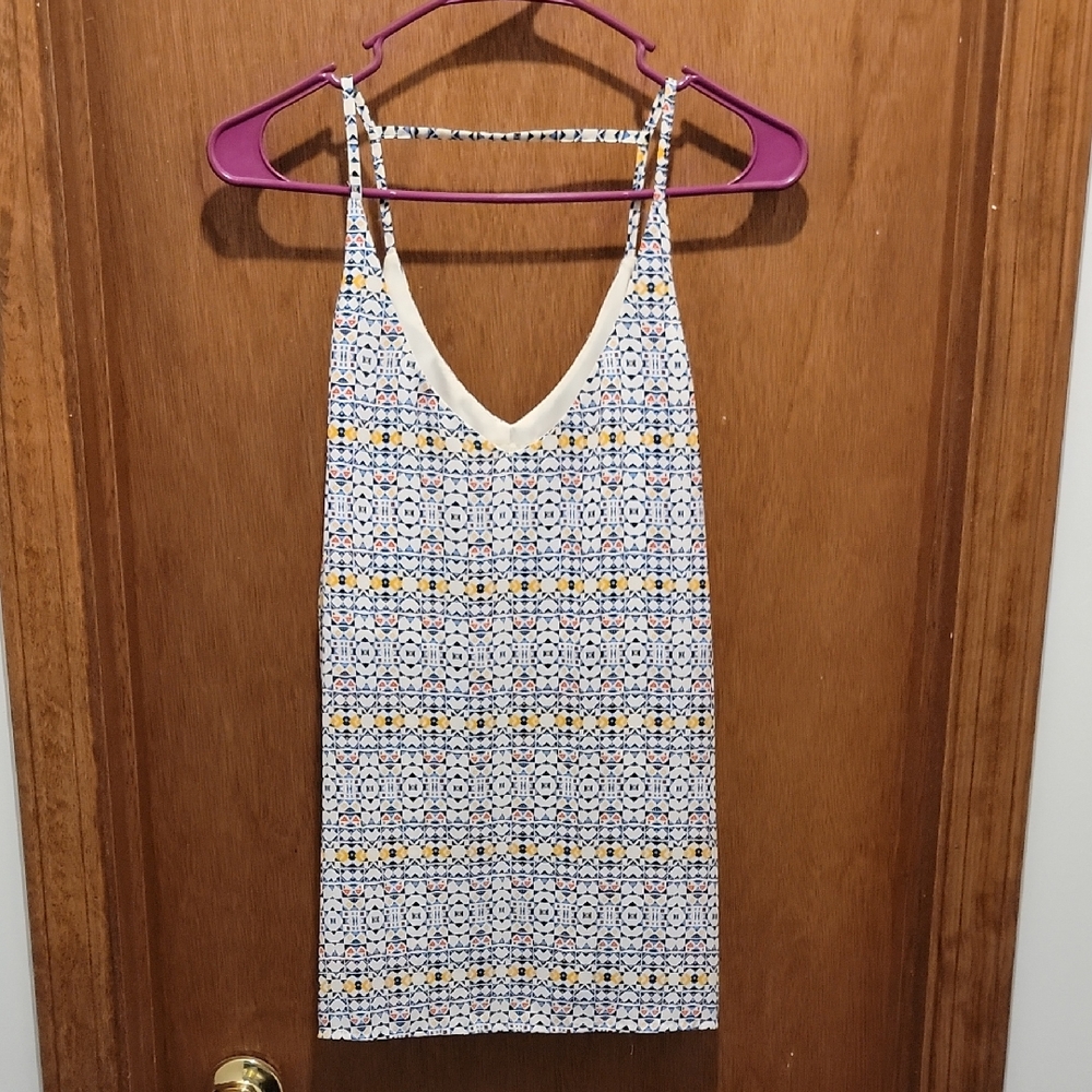 H&M Multicolor Geometric Sleeveless Top